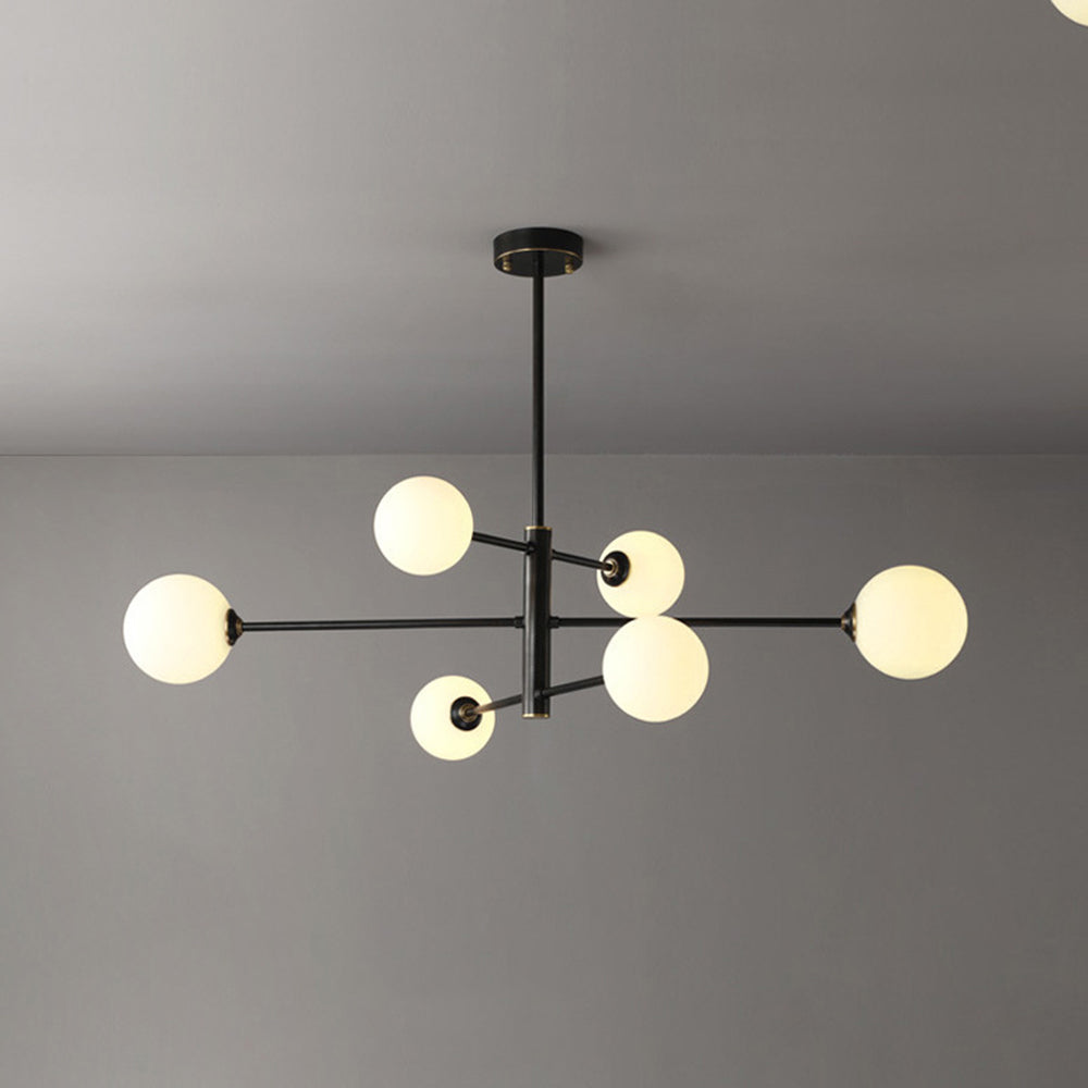 Truva Lustre Bulle Moderne. Cuivre/Verre. Noir/Cuivre. Salon - Neutralighting