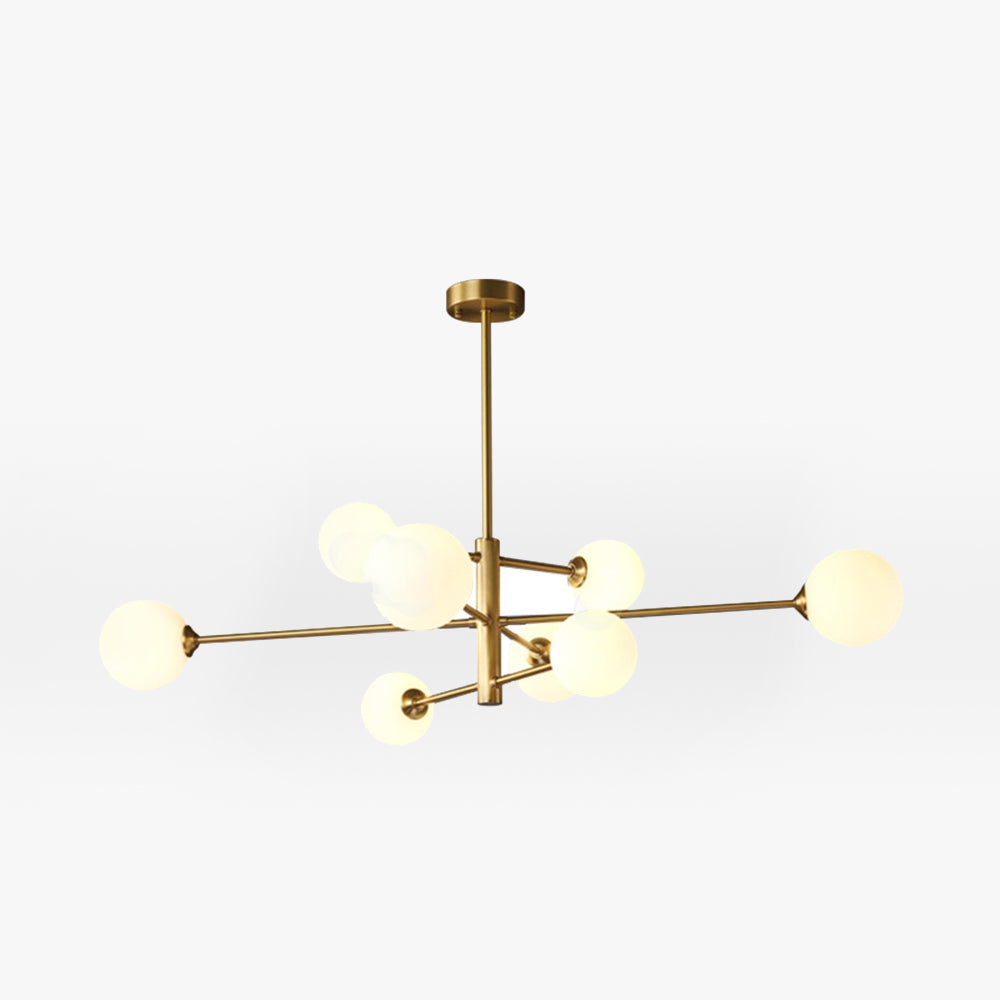 Truva Lustre Bulle Moderne. Cuivre/Verre. Noir/Cuivre. Salon - Neutralighting