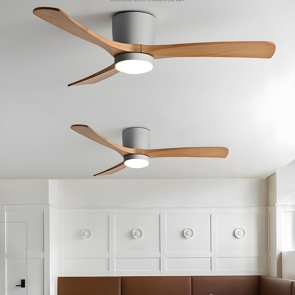 Ventilateur de plafond nordique en bois Ezra avec lumière - Neutralighting