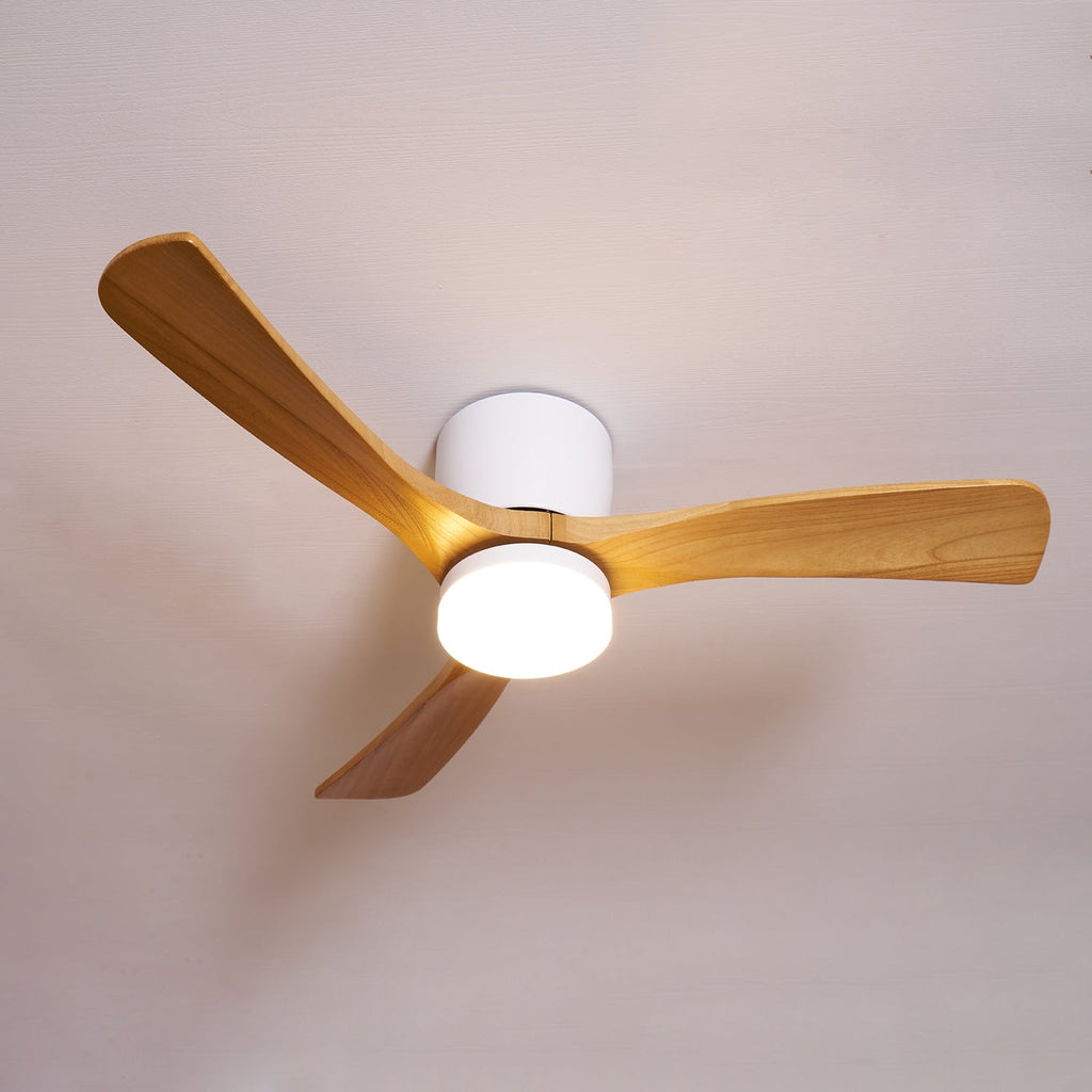 Ventilateur de plafond nordique en bois Ezra avec lumière - Neutralighting