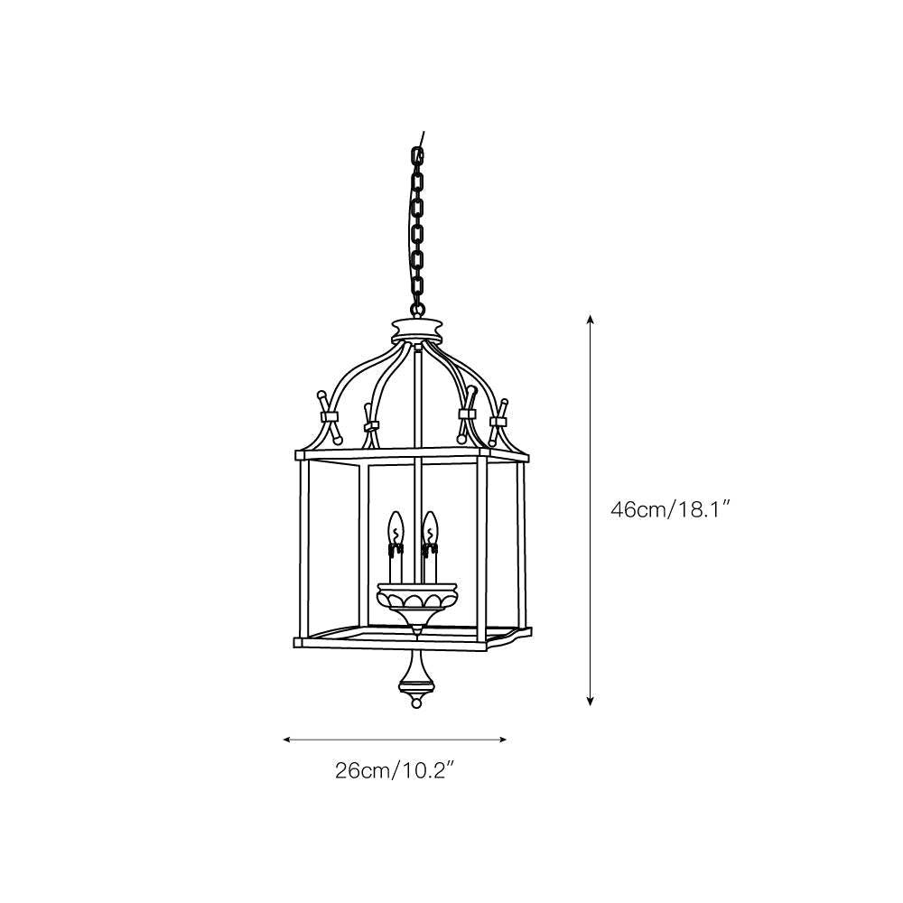 Lirexon Traditionnel Volière Sculpté à la Main Bois Lustre-Cielum