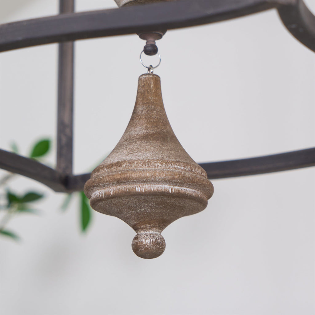 Lirexon Traditionnel Volière Sculpté à la Main Bois Lustre-Cielum