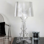 Kristy Lamp de Table Cylindre Moderne, Arcylique, Noir/Transparent, Salon - image 11 | Maison Opale