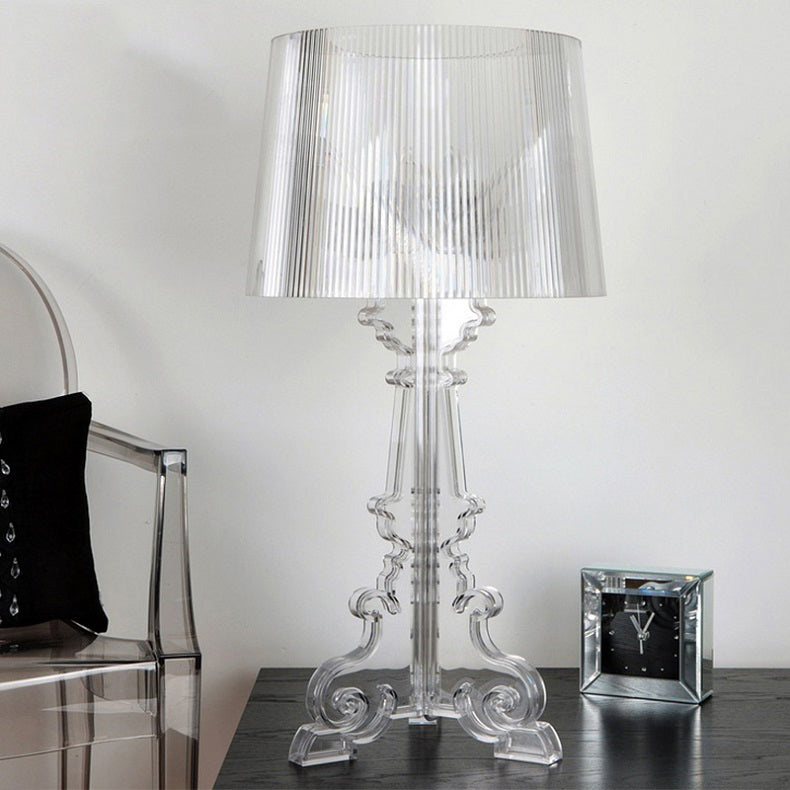 Kristy Lamp de Table Cylindre Moderne, Arcylique, Noir/Transparent, Salon - image 11 | Maison Opale