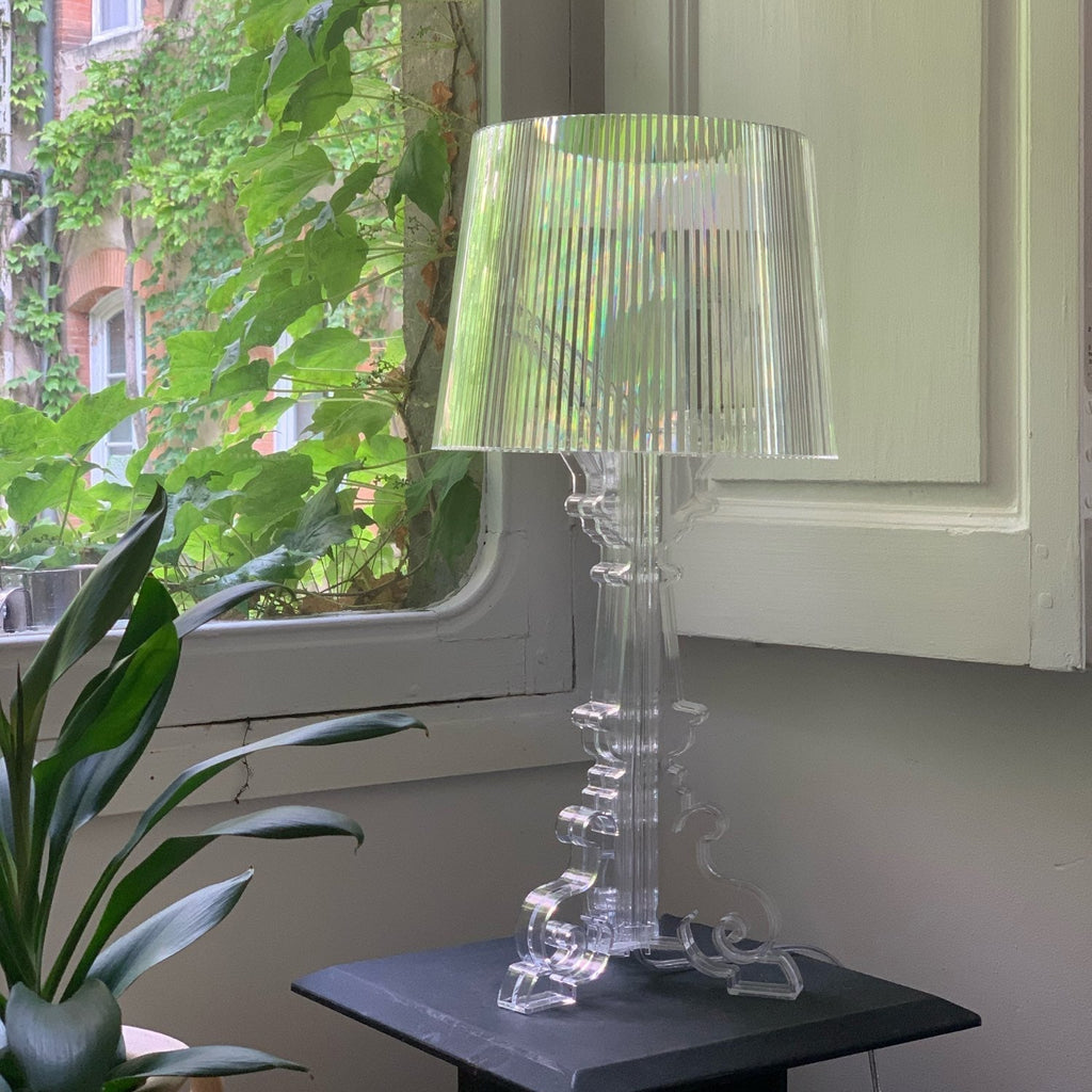 Kristy Lamp de Table Cylindre Moderne, Arcylique, Noir/Transparent, Salon - image 6 | Maison Opale