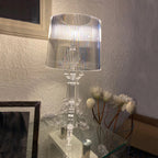 Kristy Lamp de Table Cylindre Moderne, Arcylique, Noir/Transparent, Salon - image 7 | Maison Opale