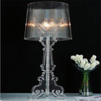 Kristy Lamp de Table Cylindre Moderne, Arcylique, Noir/Transparent, Salon - image 9 | Maison Opale
