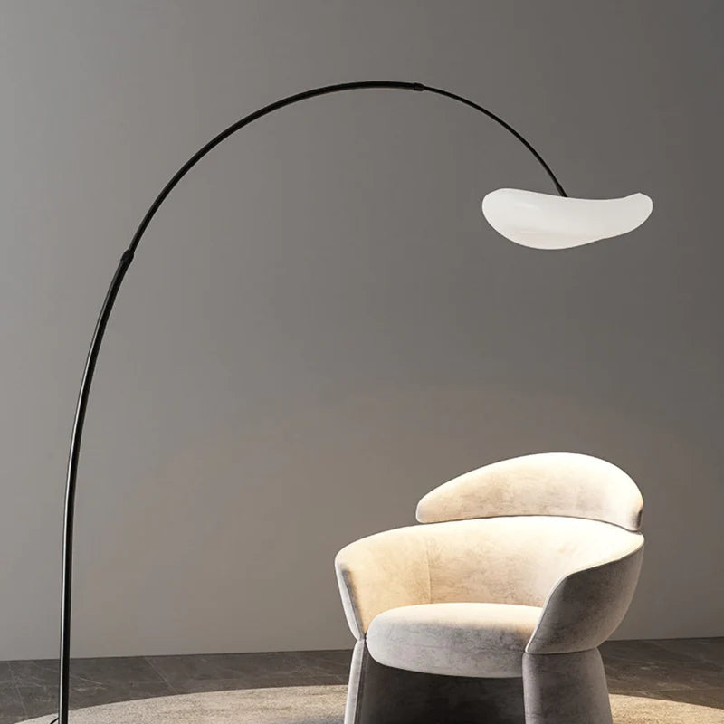 Aria Design Lampadaire Arc Simple Métal Blanc/Noir Salon - image 1 | Maison Opale