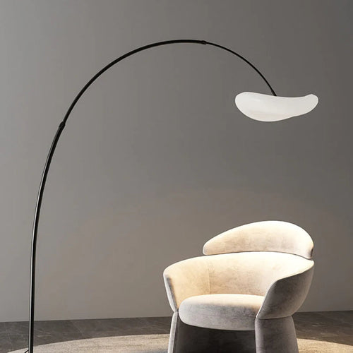 Aria Design Lampadaire Arc Simple Métal Blanc/Noir Salon - image 1 | Maison Opale