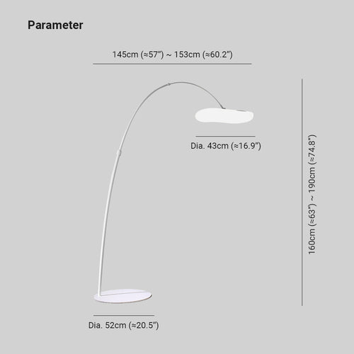 Aria Design Lampadaire Arc Simple Métal Blanc/Noir Salon - image 2 | Maison Opale