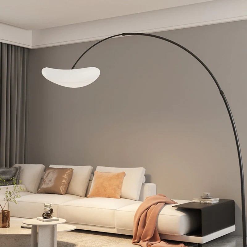 Aria Design Lampadaire Arc Simple Métal Blanc/Noir Salon - image 3 | Maison Opale