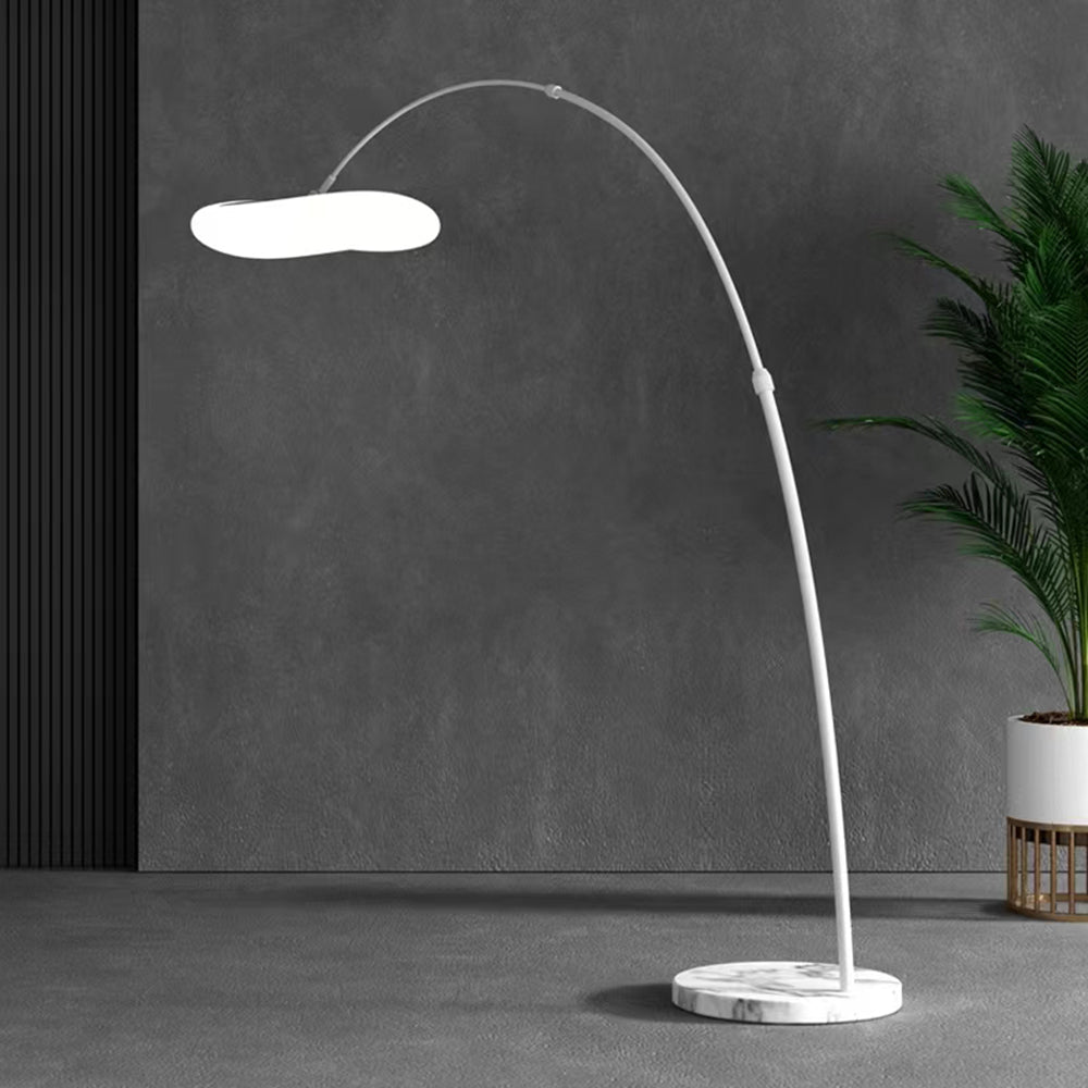 Aria Design Lampadaire Arc Simple Métal Blanc/Noir Salon - image 5 | Maison Opale