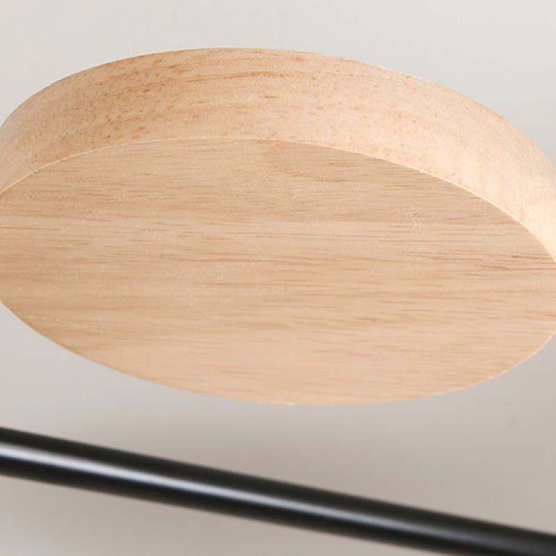 Arisha Plafonnier Rond Moderne, Métal/Bois, Blanc/Vert/Gris, Salon - image 17 | Maison Opale