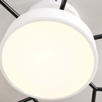 Arisha Plafonnier Rond Moderne, Métal/Bois, Blanc/Vert/Gris, Salon - image 18 | Maison Opale