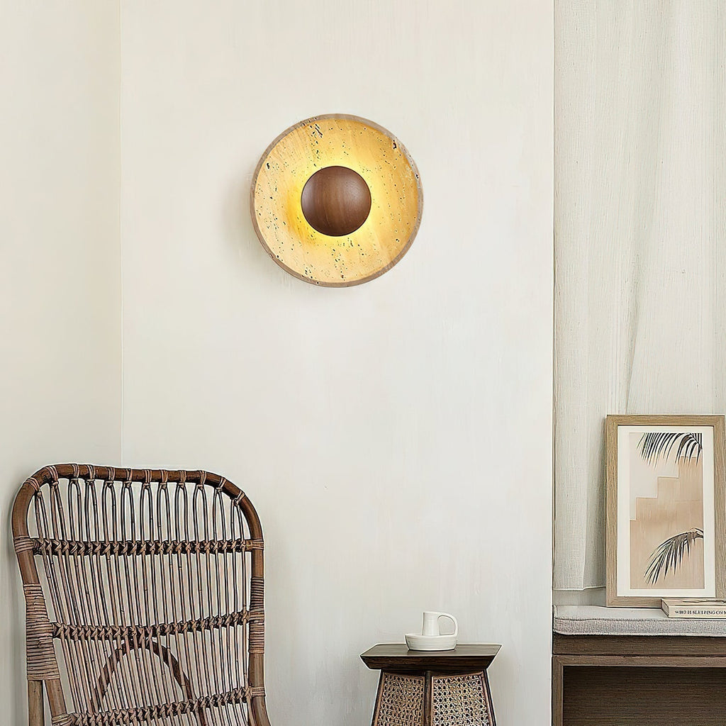 Aveny Applique Murale Sun en Travertin - image 3 | Maison Opale