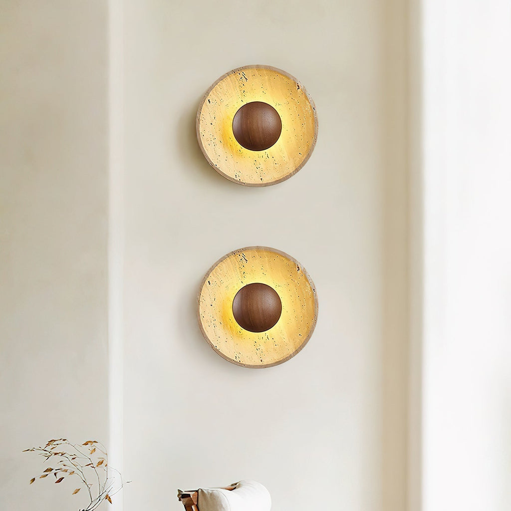Aveny Applique Murale Sun en Travertin - image 6 | Maison Opale