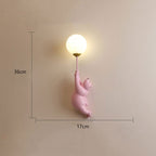 Bear Balloon Applique Murale Ours Ballon Moderne Animale. Blanc/Bleu/Rose. Salon - image 12 | Maison Opale