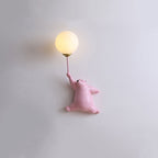 Bear Balloon Applique Murale Ours Ballon Moderne Animale. Blanc/Bleu/Rose. Salon - image 5 | Maison Opale