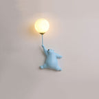 Bear Balloon Applique Murale Ours Ballon Moderne Animale. Blanc/Bleu/Rose. Salon - image 6 | Maison Opale