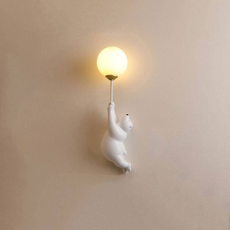 Bear Balloon Applique Murale Ours Ballon Moderne Animale. Blanc/Bleu/Rose. Salon - image 8 | Maison Opale