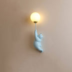 Bear Balloon Applique Murale Ours Ballon Moderne Animale. Blanc/Bleu/Rose. Salon - image 9 | Maison Opale