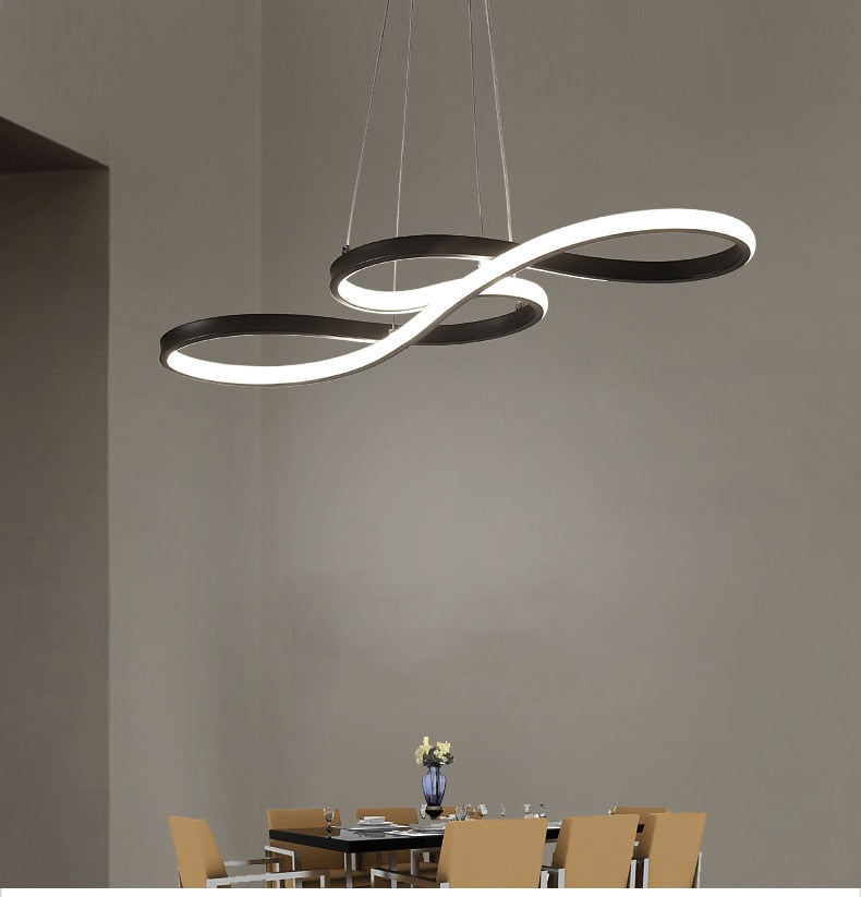 Durell Suspension Linéaire Nordique Noir/Blanc/Or. Chambre - image 3 | Maison Opale