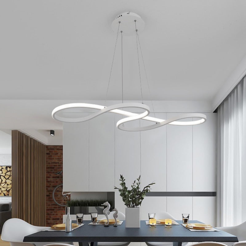 Durell Suspension Linéaire Nordique Noir/Blanc/Or. Chambre - image 9 | Maison Opale