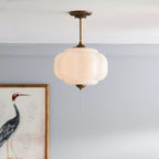 Eldio Lampe Plafond Semi-Encastrée en Verre Vert - image 12 | Maison Opale