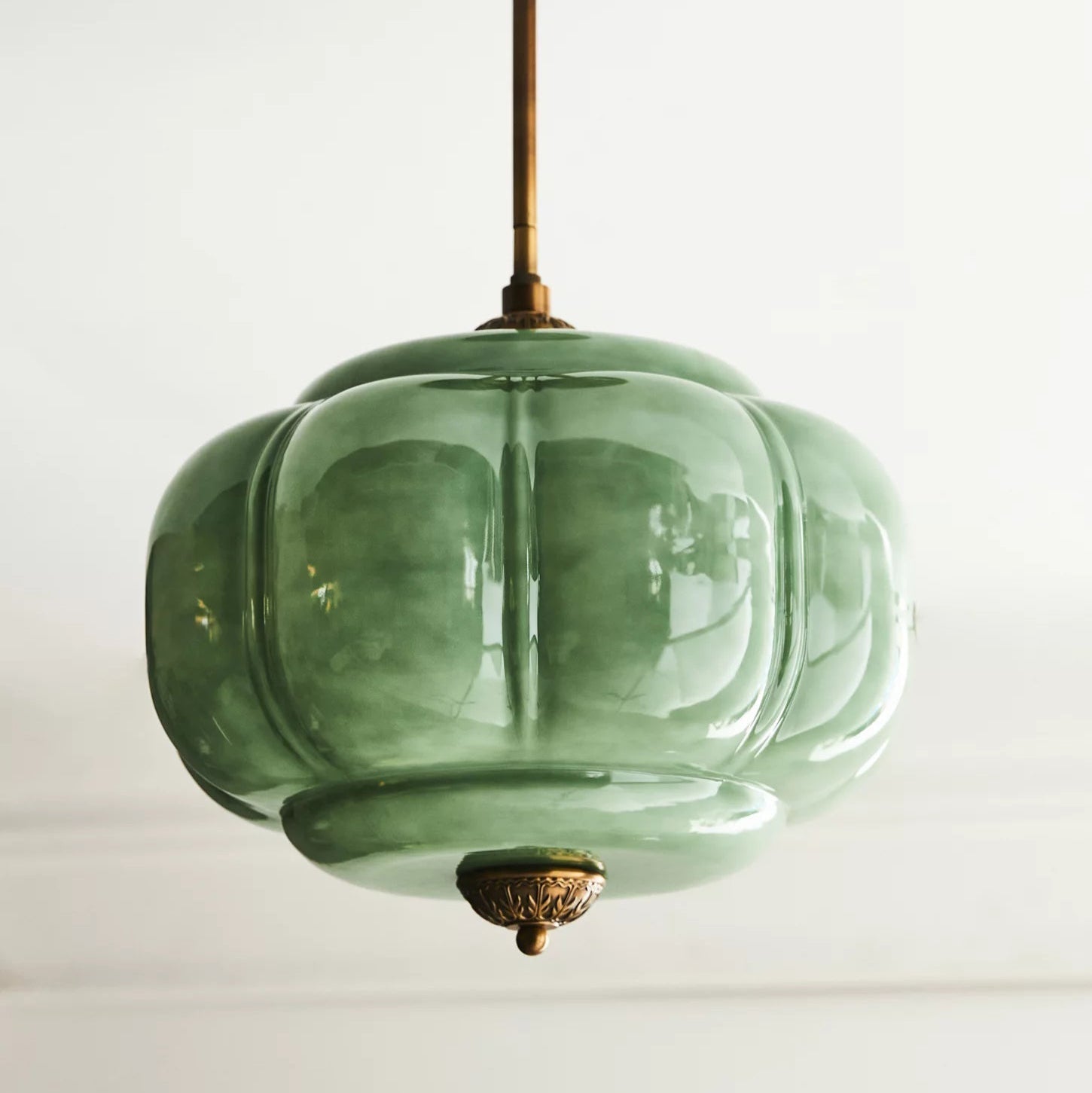 Eldio Lampe Plafond Semi-Encastrée en Verre Vert - image 15 | Maison Opale