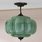Eldio Lampe Plafond Semi-Encastrée en Verre Vert - image 16 | Maison Opale
