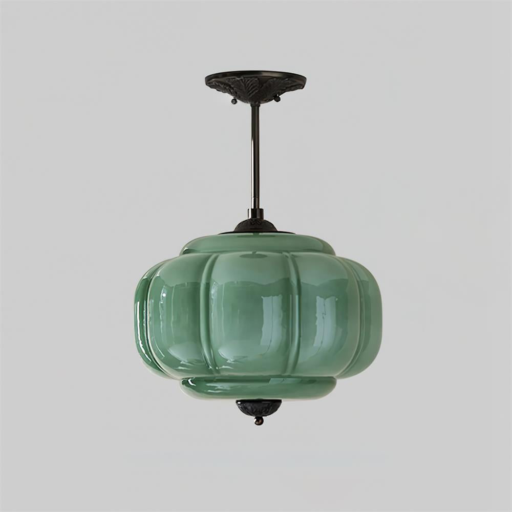 Eldio Lampe Plafond Semi-Encastrée en Verre Vert - image 17 | Maison Opale