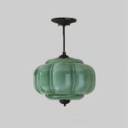Eldio Lampe Plafond Semi-Encastrée en Verre Vert - image 17 | Maison Opale