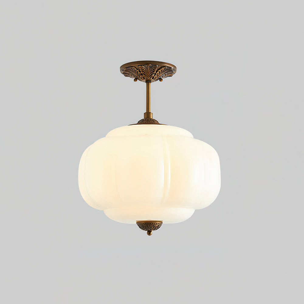 Eldio Lampe Plafond Semi-Encastrée en Verre Vert - image 18 | Maison Opale