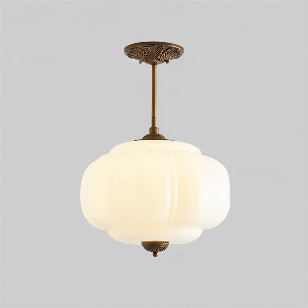 Eldio Lampe Plafond Semi-Encastrée en Verre Vert - image 2 | Maison Opale