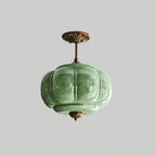 Eldio Lampe Plafond Semi-Encastrée en Verre Vert - image 20 | Maison Opale
