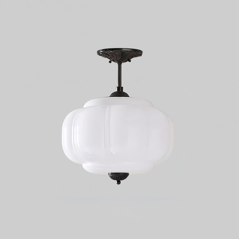 Eldio Lampe Plafond Semi-Encastrée en Verre Vert - image 21 | Maison Opale