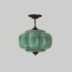 Eldio Lampe Plafond Semi-Encastrée en Verre Vert - image 3 | Maison Opale