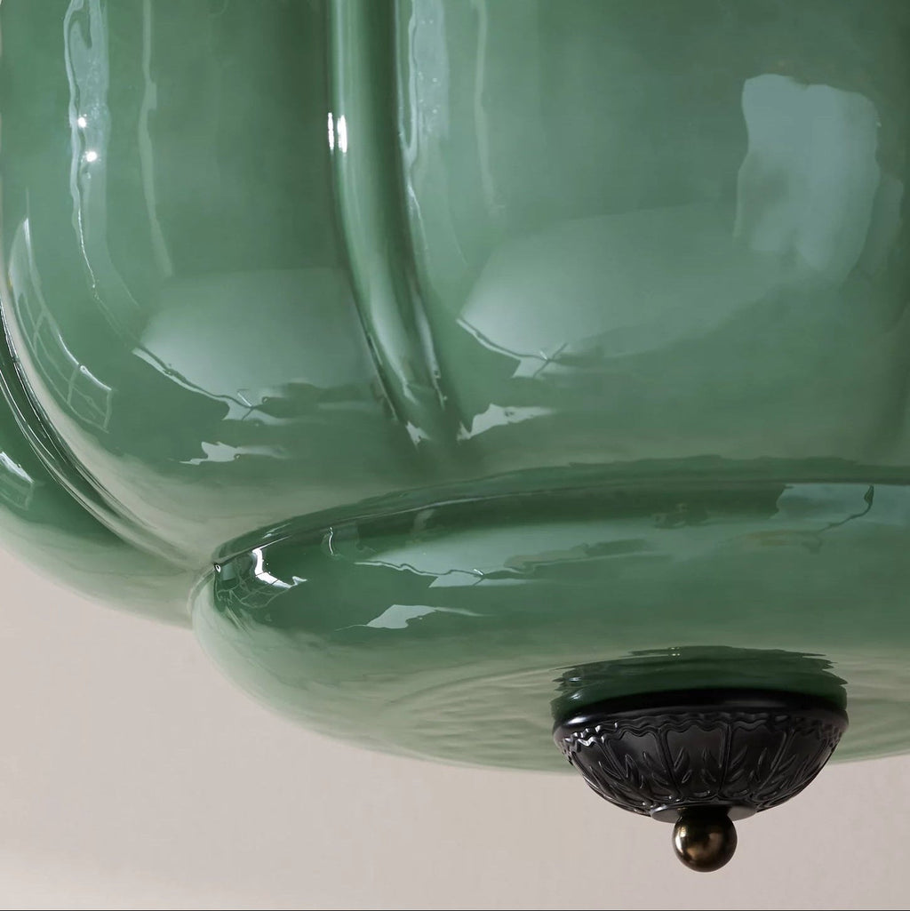 Eldio Lampe Plafond Semi-Encastrée en Verre Vert - image 5 | Maison Opale