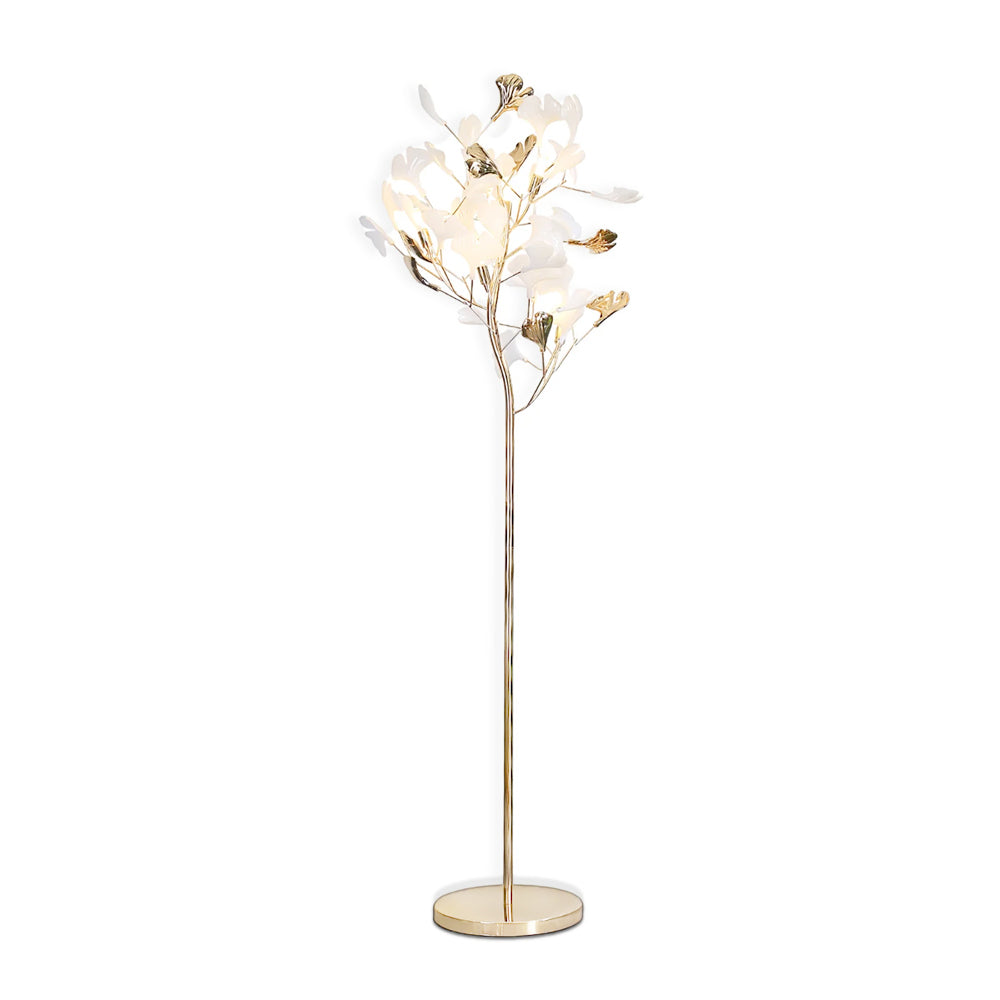Ella Lampadaire en Céramique avec Feuilles de Ginkgo - image 1 | Maison Opale