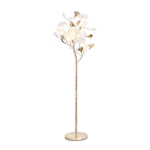 Ella Lampadaire en Céramique avec Feuilles de Ginkgo - image 1 | Maison Opale