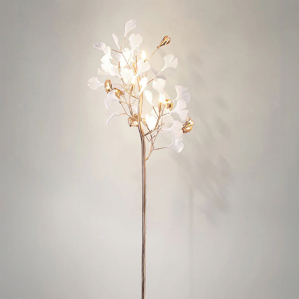Ella Lampadaire en Céramique avec Feuilles de Ginkgo - image 12 | Maison Opale