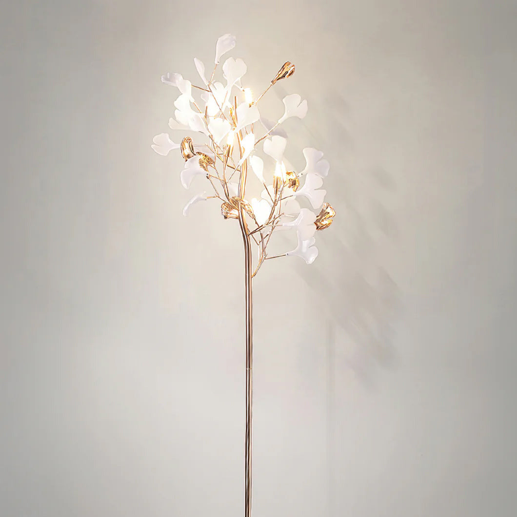 Ella Lampadaire en Céramique avec Feuilles de Ginkgo - image 12 | Maison Opale