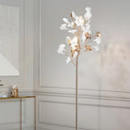 Ella Lampadaire en Céramique avec Feuilles de Ginkgo - image 3 | Maison Opale