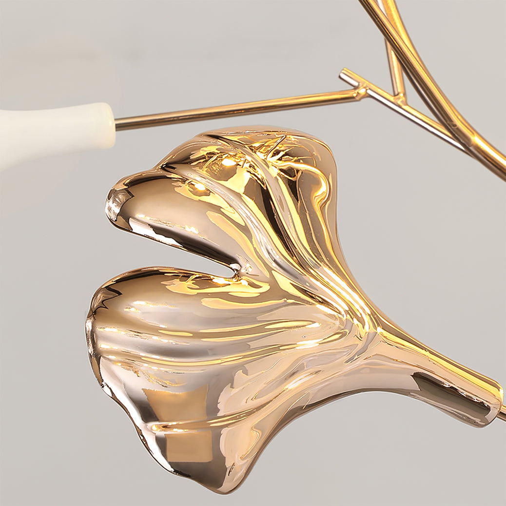 Ella Lampadaire en Céramique avec Feuilles de Ginkgo - image 6 | Maison Opale