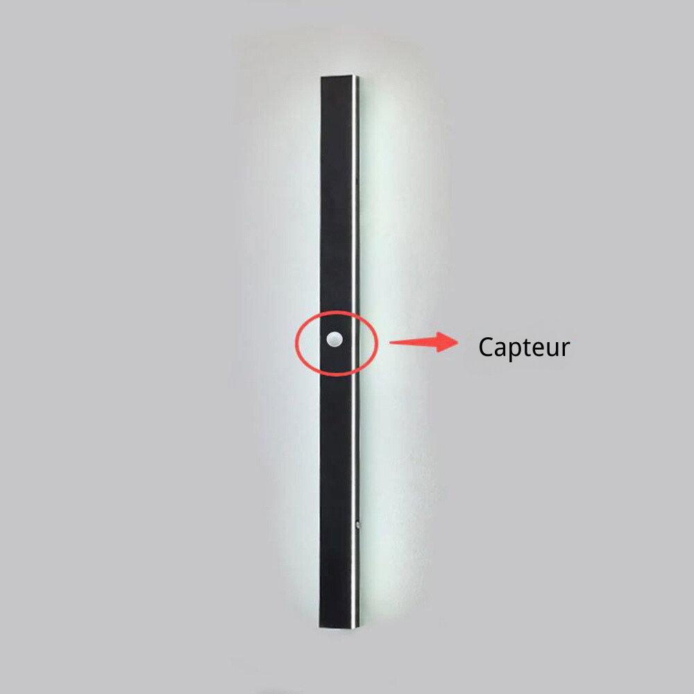 Elune Applique Murale Extérieur LED Étanche Minimaliste Métal Cour - image 5 | Maison Opale