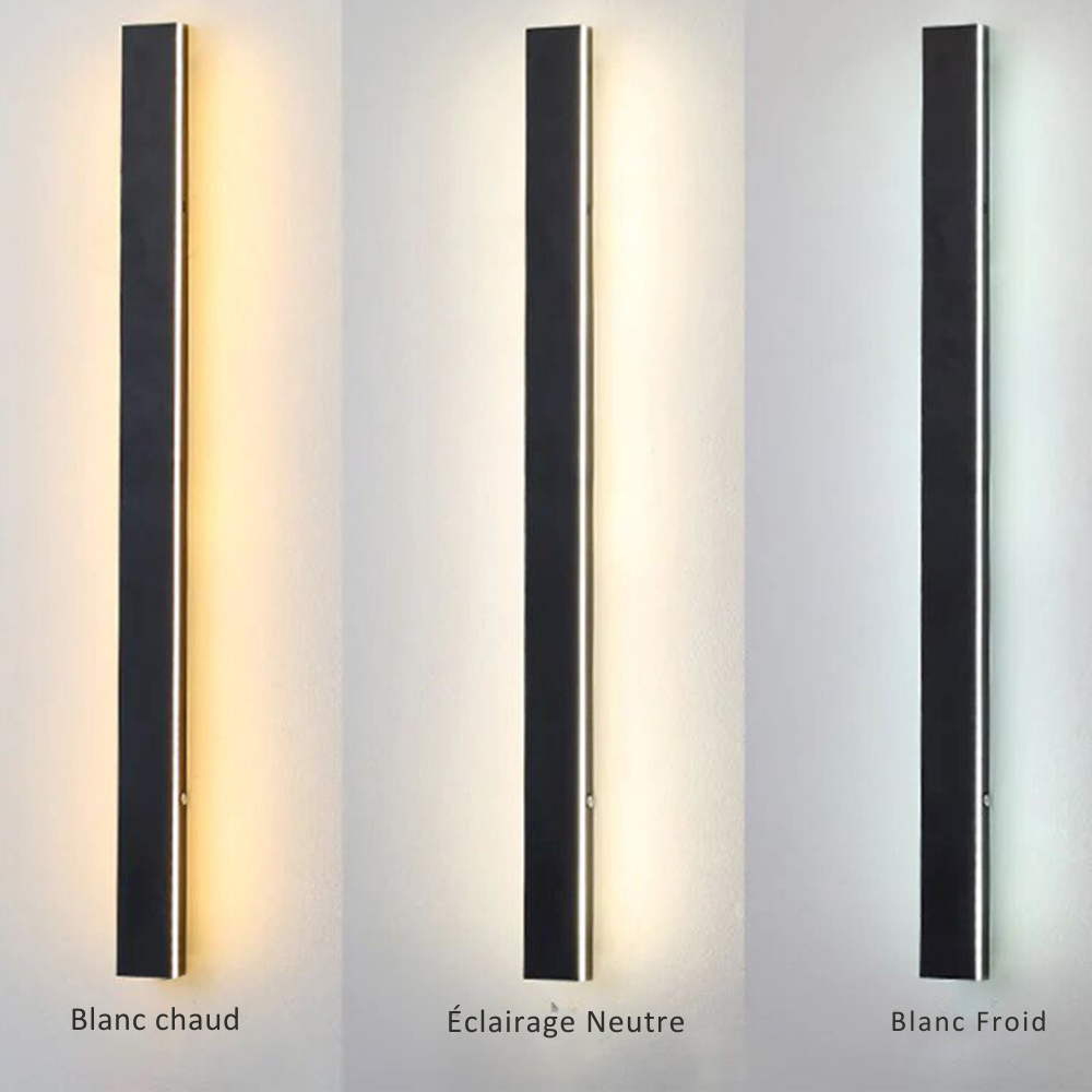 Elune Applique Murale Extérieur LED Étanche Minimaliste Métal Cour - image 6 | Maison Opale