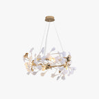 Jarn Suspension Feuille/Multi Moderne Métal/Céramique Doré/Blanc Salon - image 1 | Maison Opale