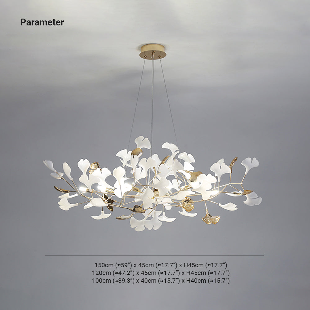 Jarn Suspension Feuille/Multi Moderne Métal/Céramique Doré/Blanc Salon - image 11 | Maison Opale