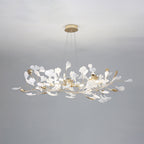 Jarn Suspension Feuille/Multi Moderne Métal/Céramique Doré/Blanc Salon - image 13 | Maison Opale