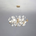Jarn Suspension Feuille/Multi Moderne Métal/Céramique Doré/Blanc Salon - image 15 | Maison Opale